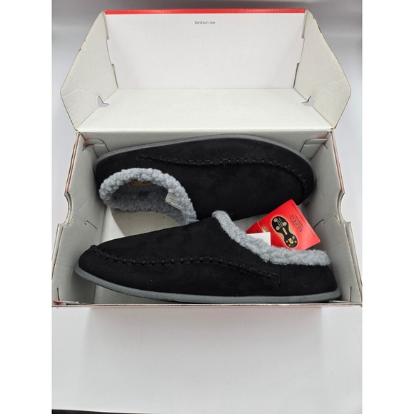 Deer Stags Nordic Slipperooz Men's Wide Width Indoor Outdoor Black Slippers 9W - Picture 10 of 16